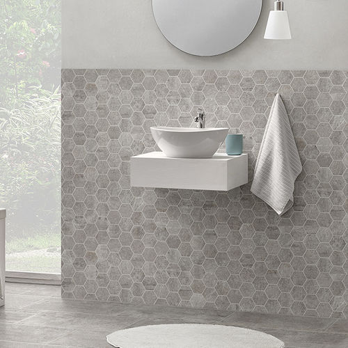 Porcelain stoneware tile - GLAMSTONE - Abitare La Ceramica - natural finish / indoor / bathroom