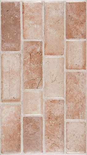 Ceramic tile - TIJOLO RED - Ceramica Carmelo Fior - embossed / indoor / floor