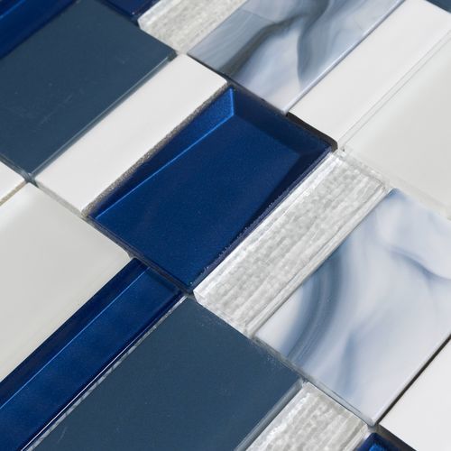 Glass mosaic tile - OH-025 - Gong Loon Industries Ltd. - ceramic / textured / high-gloss