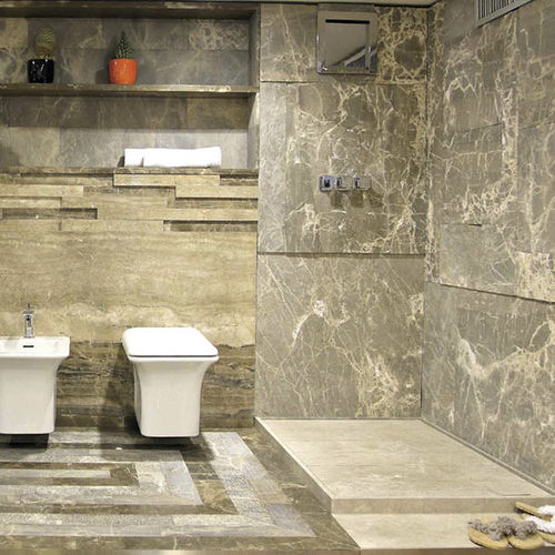 Natural stone tile - AMBRATO - Manzi Marmi S.r.l. - polished / indoor / bathroom