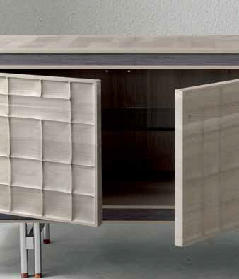 Contemporary sideboard - A-613  - Dale Italia - wooden / brown / beige