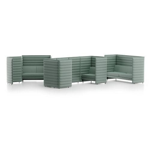 Contemporary sofa - ALCOVE PLUS - vitra USA - polyester / polyurethane foam / privacy