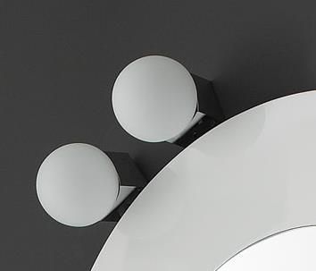 Contemporary wall light - MOON - IKEBE DISEÑOS, S.L.L. - chromed metal / round / bathroom