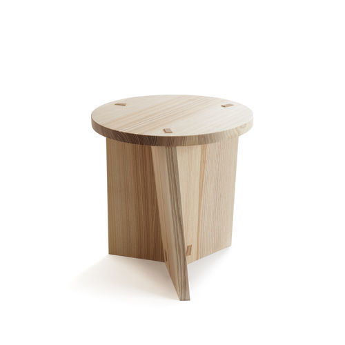 Contemporary stool - ARTE MARFA "TWIST" - Nikari - ash / black