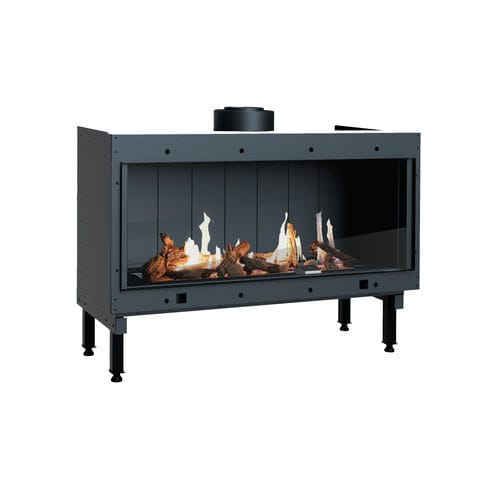 Gas heating stove - Mira FS - Mira Heating Co. Ltd. - free-standing / contemporary / stainless steel