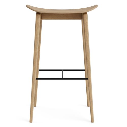 Scandinavian design bar stool - NY11 - NORR11 - oak / walnut / oak base