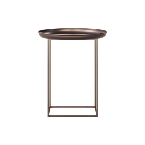 Contemporary side table - DUKE - NORR11 - metal / aluminum base / round