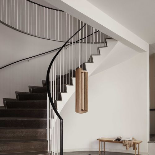 Pendant lamp - FRAMES - NORR11 - oak / contemporary / corded