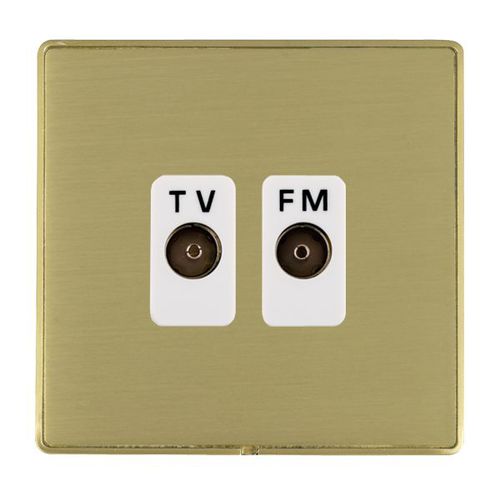 TV socket - Linea-Duo CFX - Hamilton Litestat - radio / double / wall-mounted