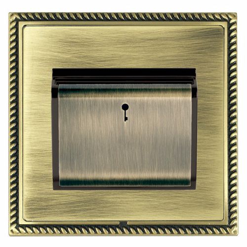 Light switch - Linea-Georgian CFX - Hamilton Litestat - key card / recessed / brass
