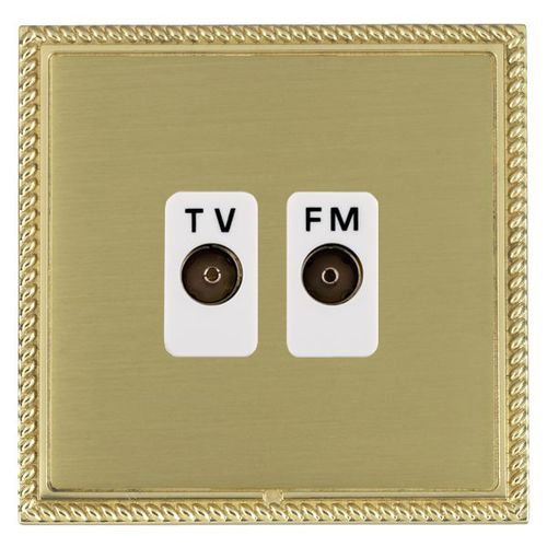 TV socket - LINEA-GEORGIAN CFX® - Hamilton Litestat - radio / double / wall-mounted
