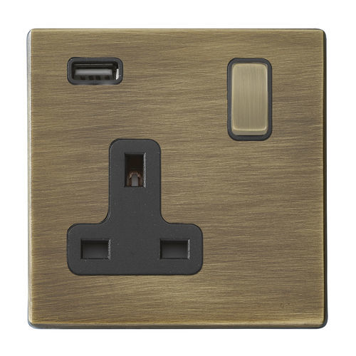 Power socket - Hartland G2 - Hamilton Litestat - USB / double / wall-mounted
