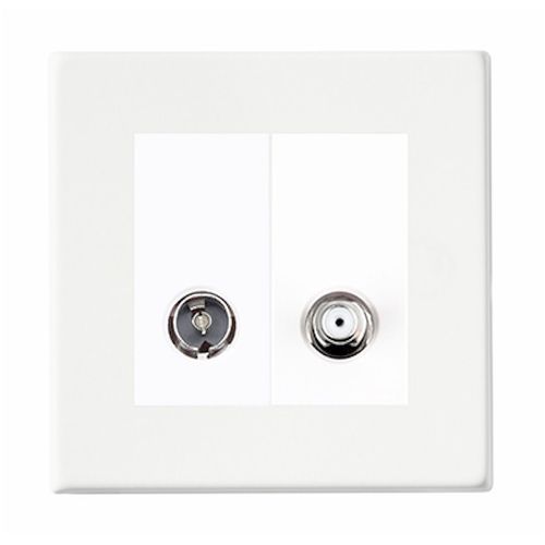 TV socket - HARTLAND CFX® COLOURS - Hamilton Litestat - radio / double / wall-mounted