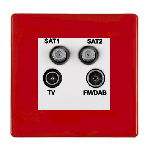 TV socket - HARTLAND CFX® COLOURS - Hamilton Litestat - SAT / radio / double
