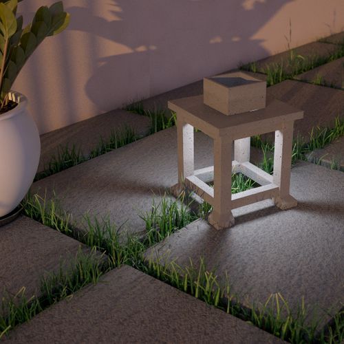 Floor lamp - LANTERN - Urbi et Orbi - concrete / contemporary / wireless