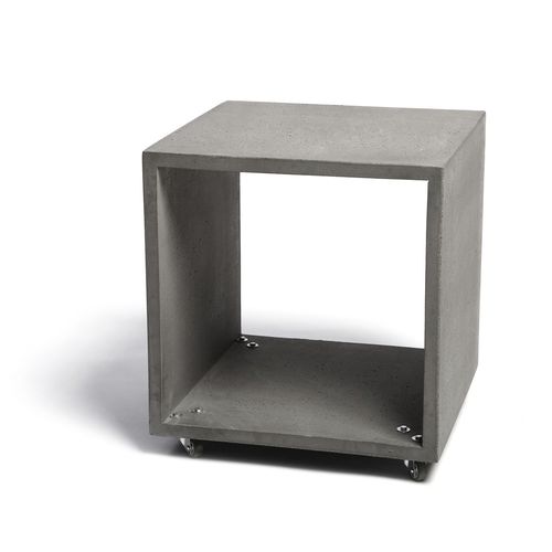 Contemporary coffee table - MENSA ROTA - Urbi et Orbi - concrete / rectangular / on casters