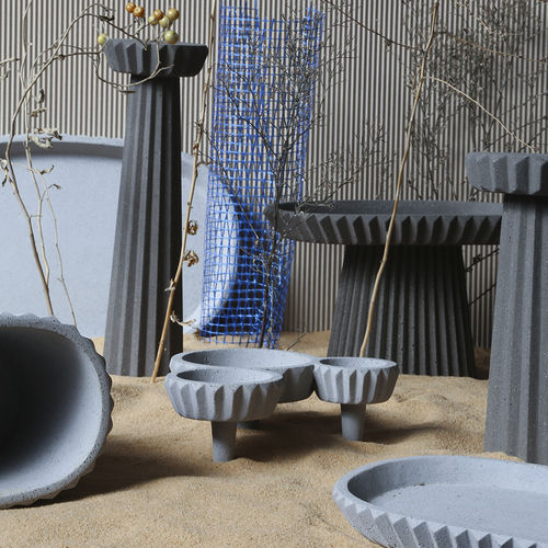 Concrete tableware - SIMAN COLLECTION - Urbi et Orbi - for gourmet restaurants