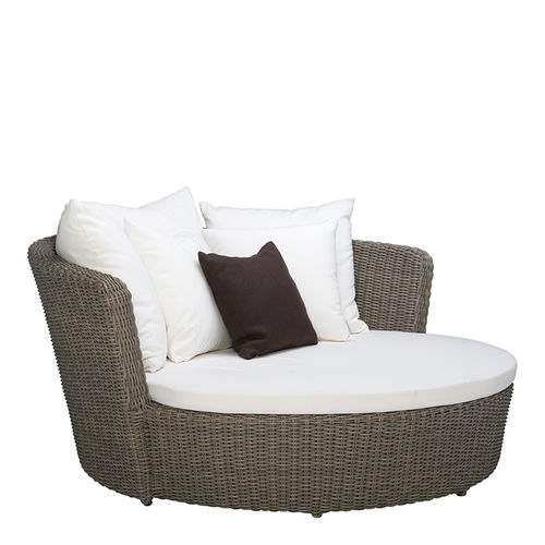 Traditional daybed - SHELL  - JANUS et Cie - aluminum / synthetic fiber / garden