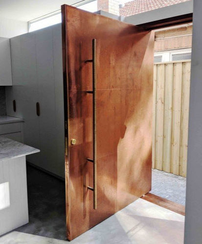 Entry door - Australia - FritsJurgens - copper / pivoting with offset axis / contemporary