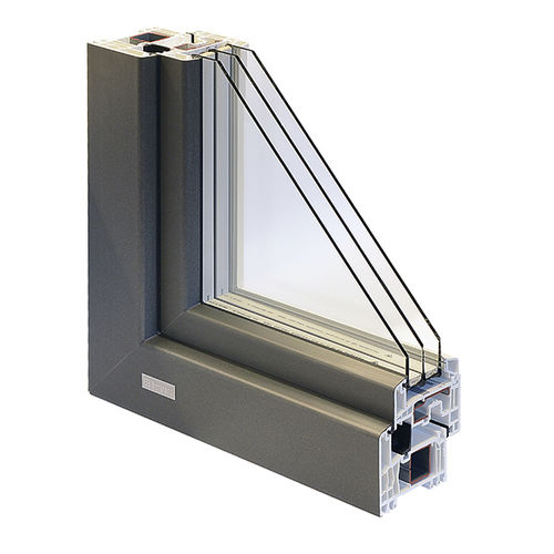 PVC window - QUANTIX - BERTRAND - casement / triple-glazed / thermally-insulated