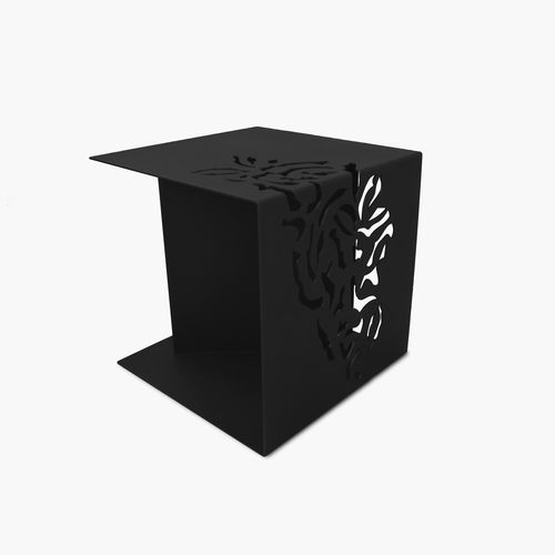 Contemporary bedside table - BPLAN - steel / square / custom