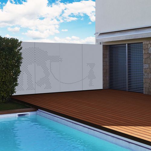 Wall-mounted decorative panel - BPLAN - for partition wall / aluminum / steel