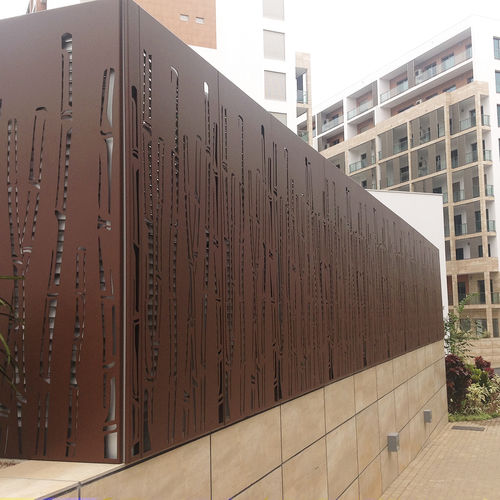 Fence with panels - LUANDA - BPLAN - garden / commercial / metal