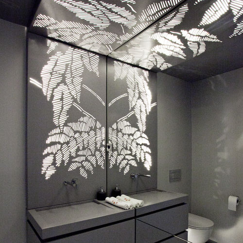 Metal decorative panel - BPLAN - for interior / wall / printed