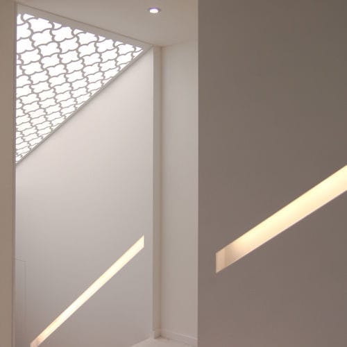 Metal suspended ceiling - BPLAN - panel / perforated / decorative