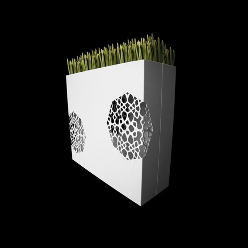 Aluminum planter - BPLAN - rectangular / custom / illuminated