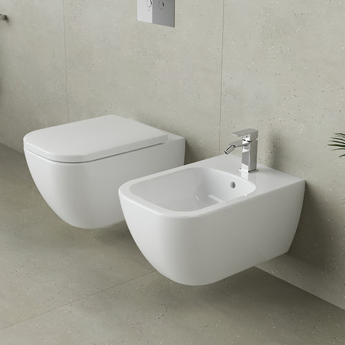 Wall-hung bidet - QUARC - SANYCCES - ceramic