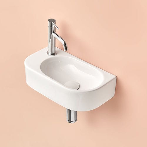Countertop washbasin - PETIT - SANYCCES - ceramic / oval / 1-hole