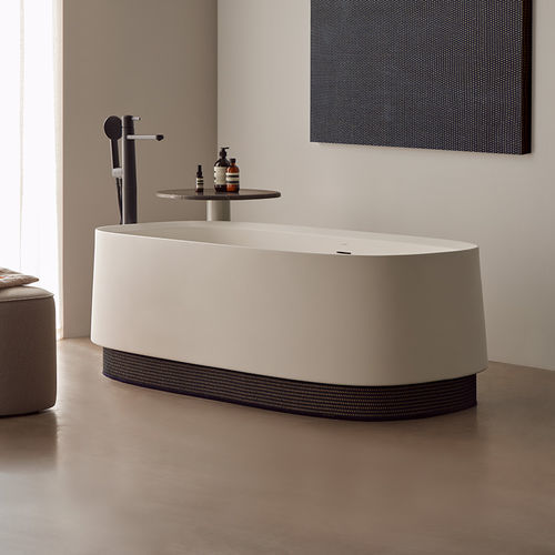 Oval bathtub - OASIS - SANYCCES - freestanding / for homes / composite
