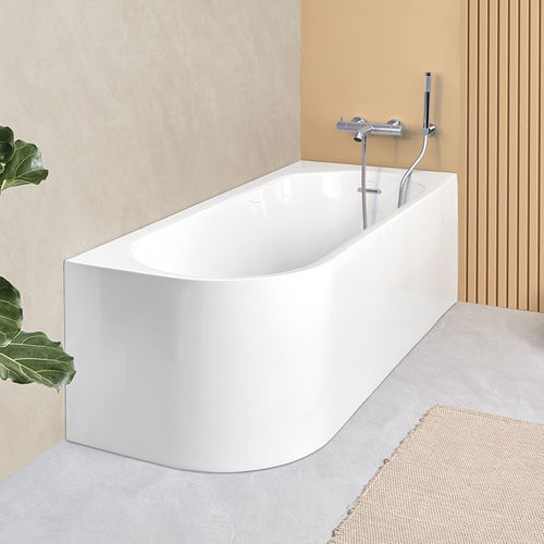 Oval bathtub - TORINO ANGOLO - SANYCCES - freestanding / for homes / resin