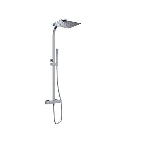 Thermostatic shower column - CUBO - SANYCCES - brass / wall-mounted / contemporary