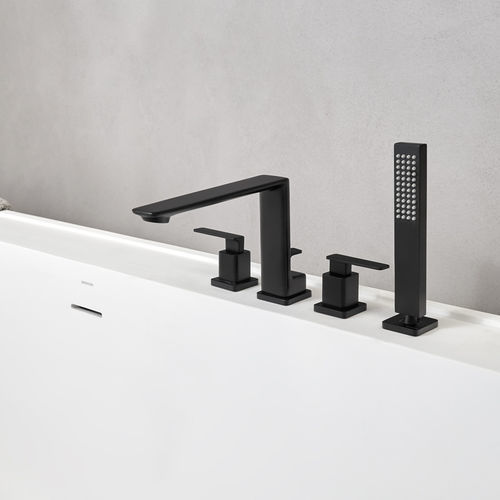 Bathtub mixer tap - CUBO - SANYCCES - countertop / brass / copper