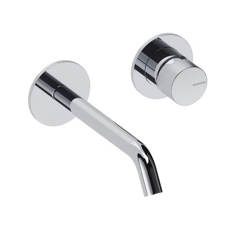 Washbasin mixer tap - LOOP K - SANYCCES - wall-mounted / brass / bathroom