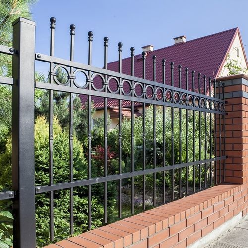 Fencing with bars LUX WISNIOWSKI garden / galvanised steel