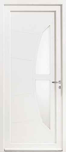 Entry door - Oxalis - PAB- MTN ( MENUISERIES TECHNIQUE NOUVELLES) - PVC / swing / contemporary