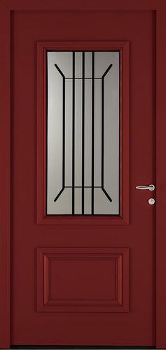 Entry door - Apolline 80 - PAB- MTN ( MENUISERIES TECHNIQUE NOUVELLES) - aluminum / swing / classic