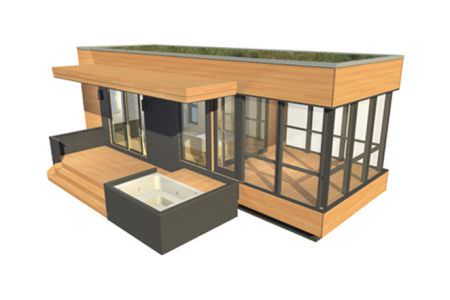 Prefab micro-house - SOLO 24 BUNKIE - Sustain design studio - contemporary / wooden / single-story