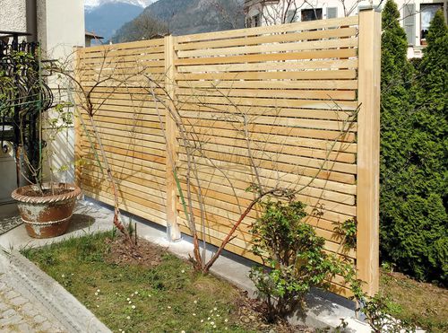 Panel screening - TAILOR - Braun Wuerfele - larch / wall