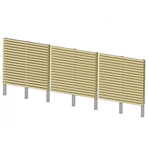 Panel screening - HORIZONTAL 2.0 - Braun Wuerfele - pine / larch / wall
