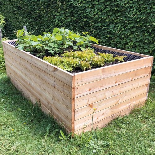 Larch garden planter - 444 series - Braun Wuerfele - Douglas fir / outdoor / home