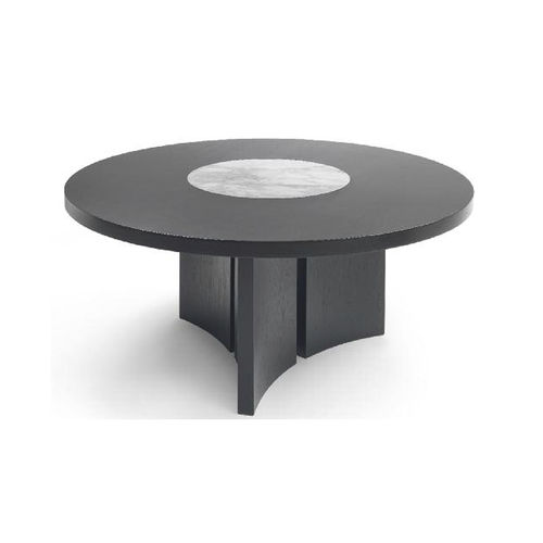 Contemporary table - ASTER - marac srl - marble / wooden base / round