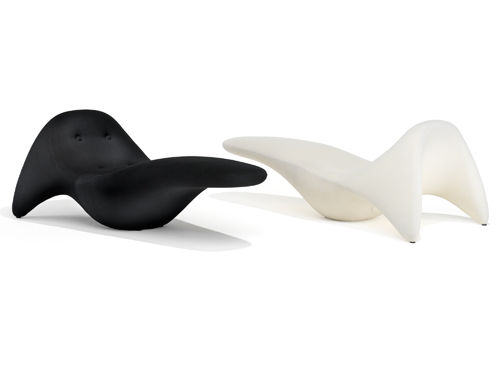 Contemporary chaise longue - COLANI 9900 - Embru - fabric / white