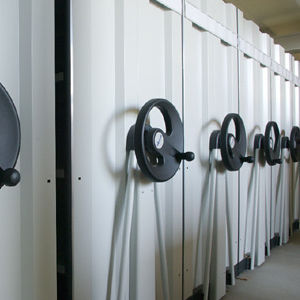 Storage mobile shelving - COMPACTDEPOTS - staba Arte - manual / metal