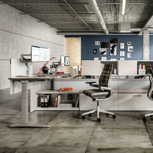 Desktop monitor support - CF  - Steelcase - double / modular / triple
