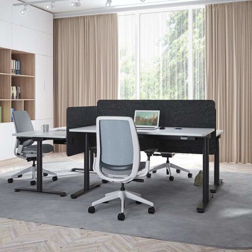 Desk mounted office divider - DIVISIO® LIGHT  - Steelcase EMEA - PET / protective / acoustic