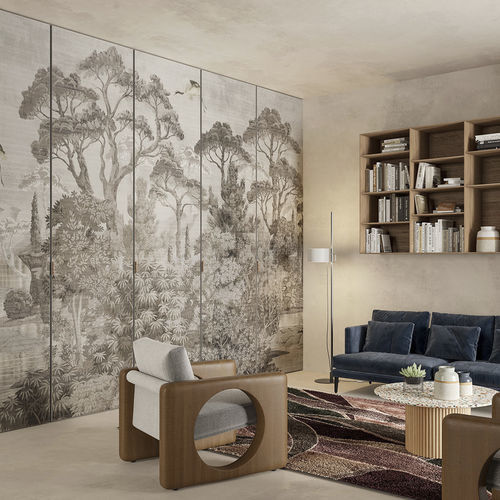 Traditional wallpaper - Laguna - Inkiostro Bianco - Tela® / fiberglass / vinyl